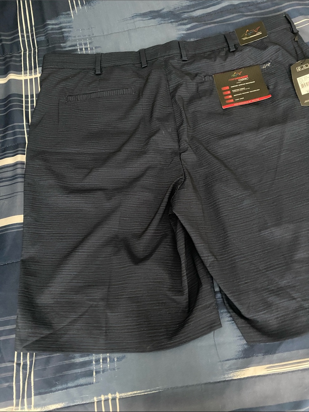 Greg Norman Collection Blue Performance Golf Shorts - Picture 5 of 9